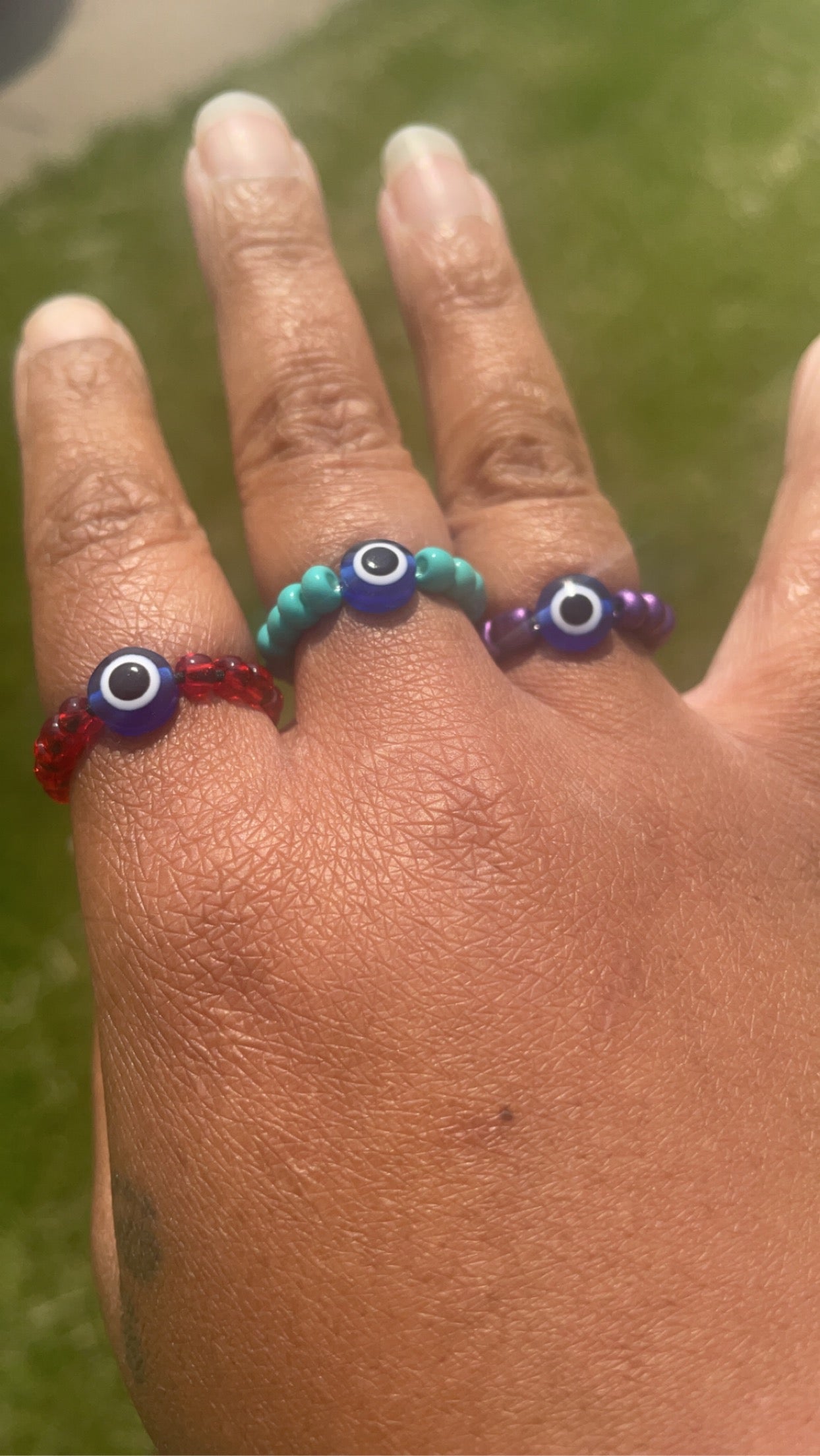 Evil eye rings