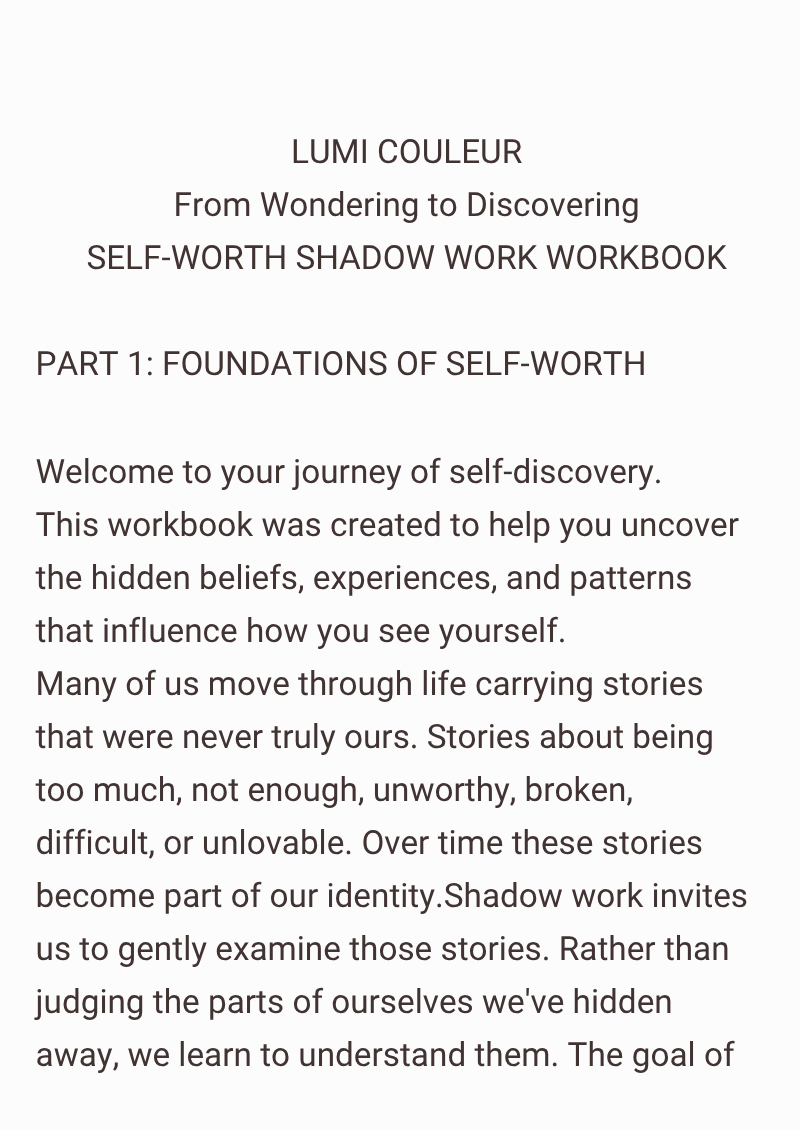 PDF SHADOW-WORK JOURNAL